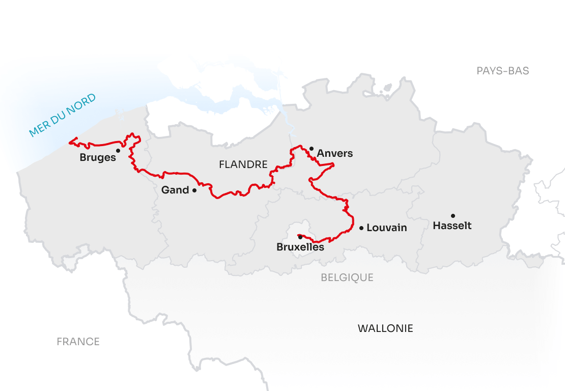 Map Flanders FR Art Cities Route
